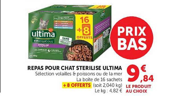Ultima Repas pour chat stérilisé