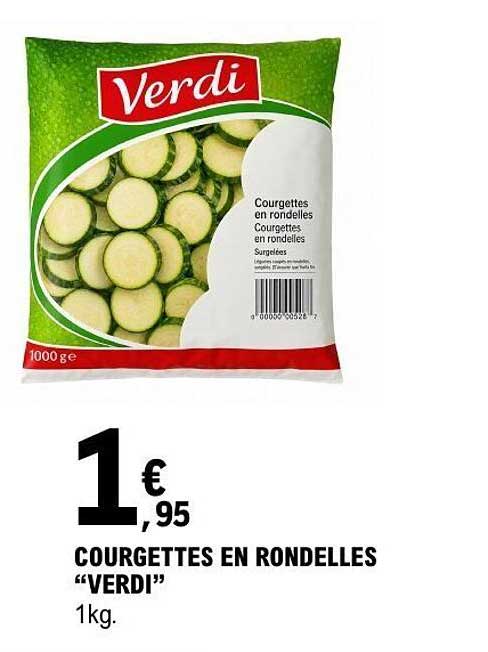 Verdi Courgettes en rondelles