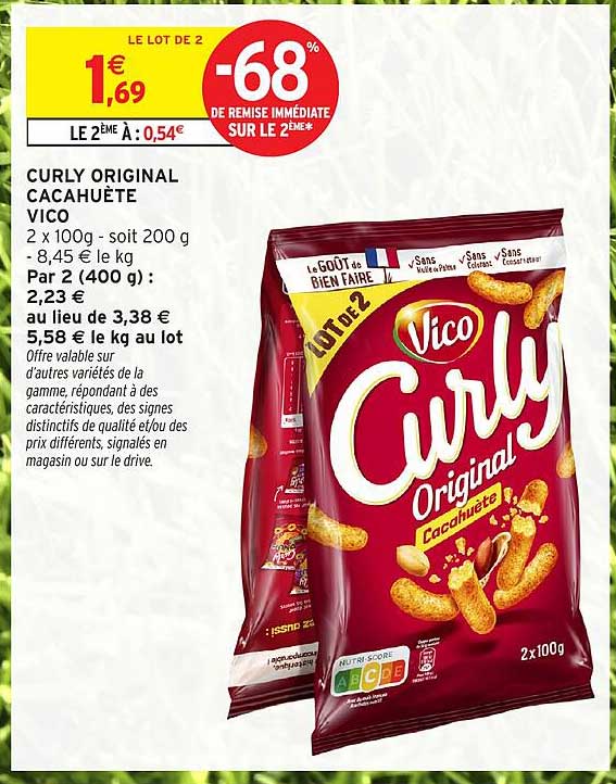 Vico Curly Original Cacahuète