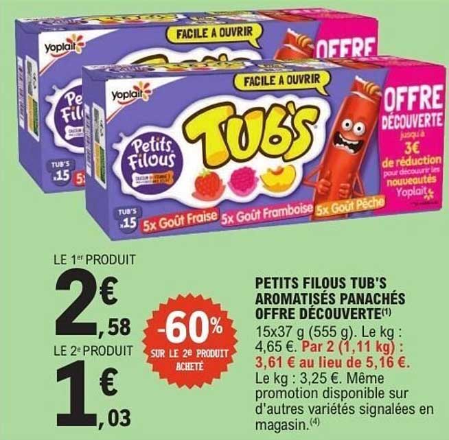 Yoplait Petits Filous Tubs