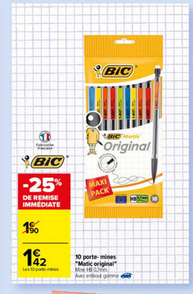 10 porte-mines "matic original" bic