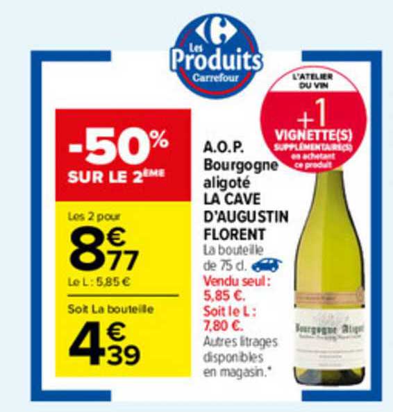 a.o.p. bourgogne aligoté la cave d'augustin florent