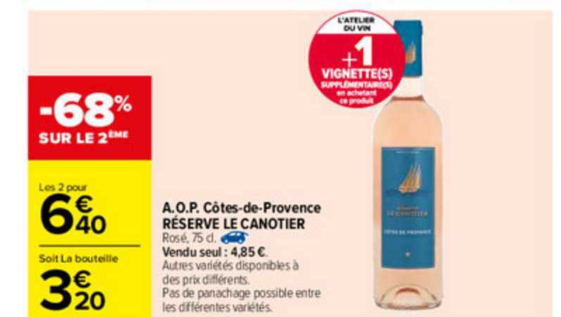 a.o.p. côtes-de-provence réserve le canotier