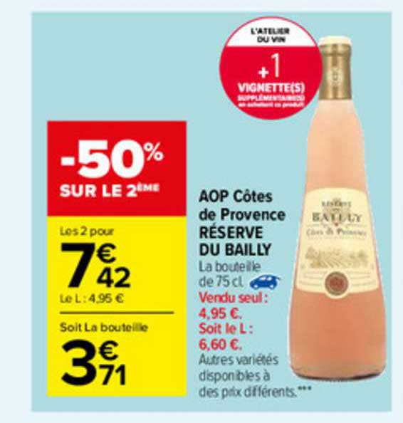 aop côtes de provence réserve du bailly