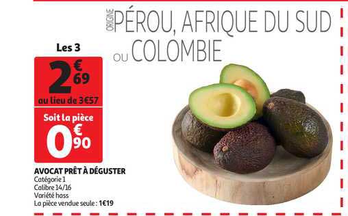 avocat prêt à déguster