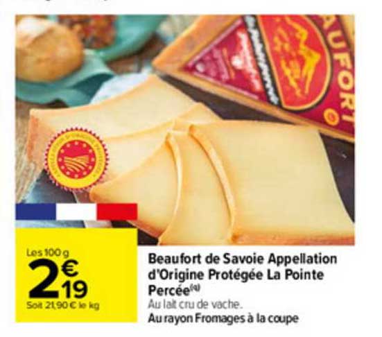 beaufort de savoie appellation d'origine protégée la pointe percée