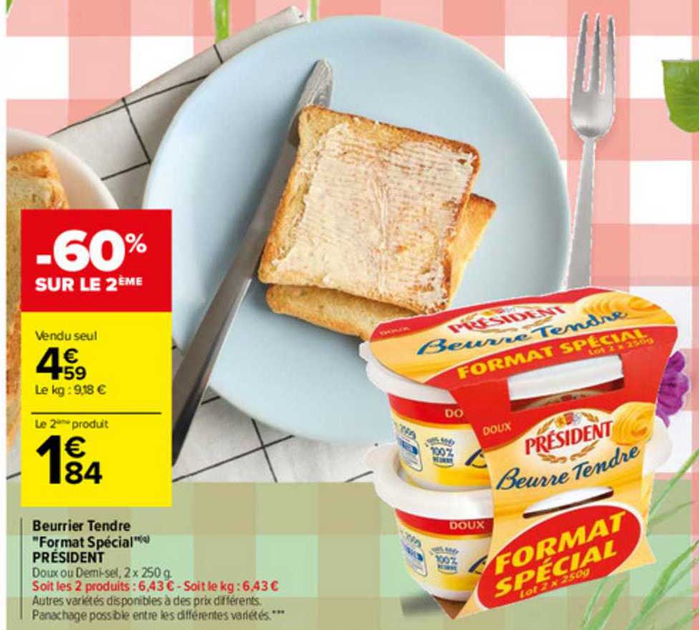 beurrier tendre "format spécial" président