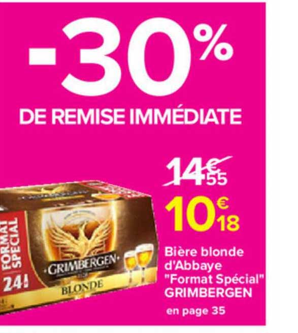 bière blonde d'abbaye "format spécial" grimbergen