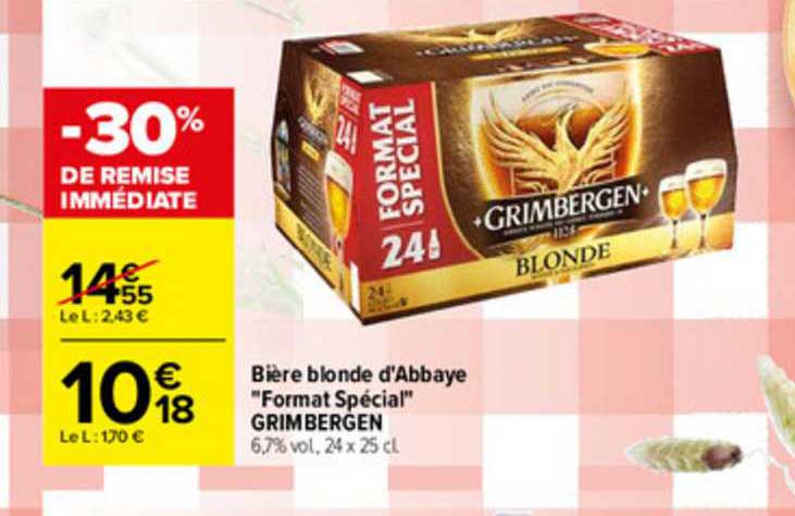 bière blonde d'abbaye "format spécial" grimbergen