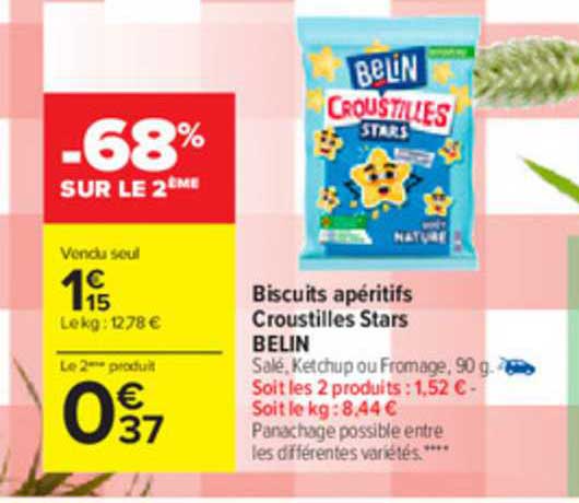 biscuits apéritifs croustilles stars belin