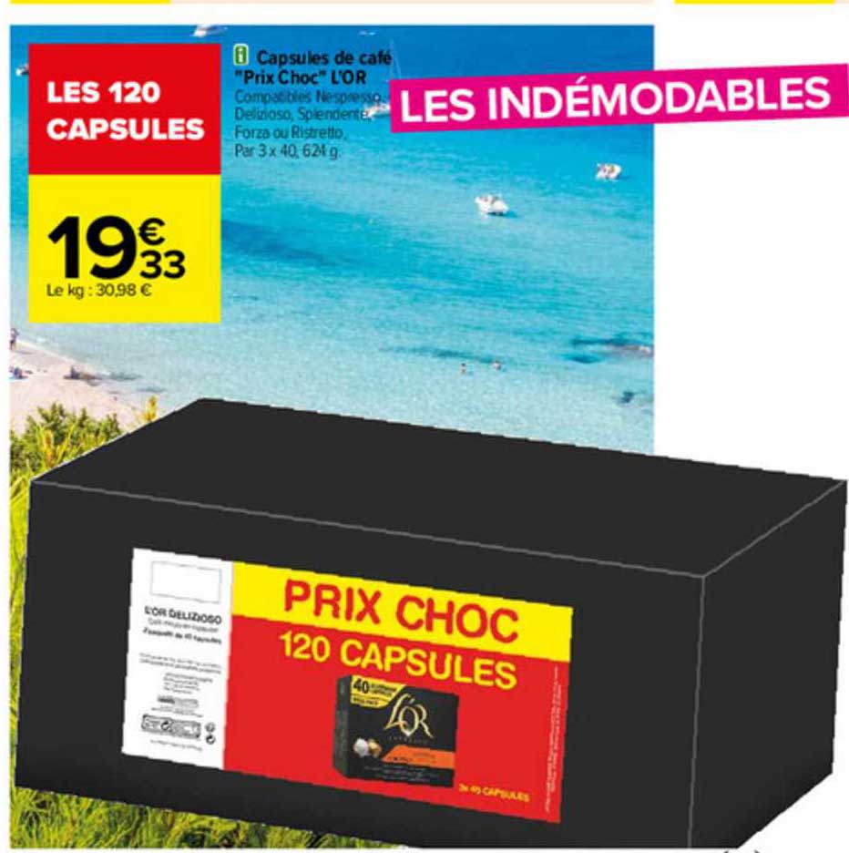 capsules de café "prix choc" l'or