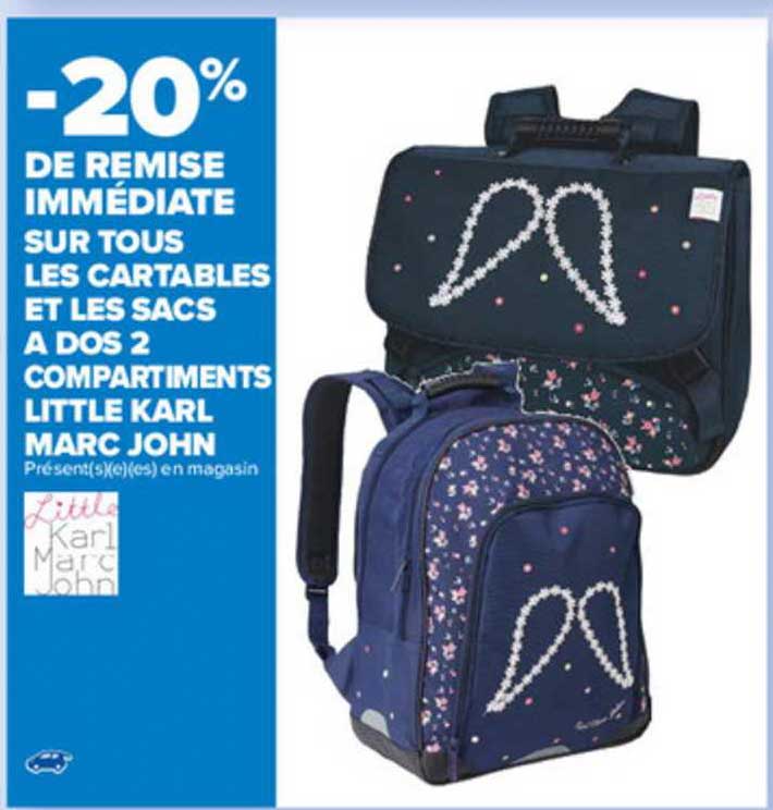 cartables et sacs à dos 2 compartiments little karl marc john