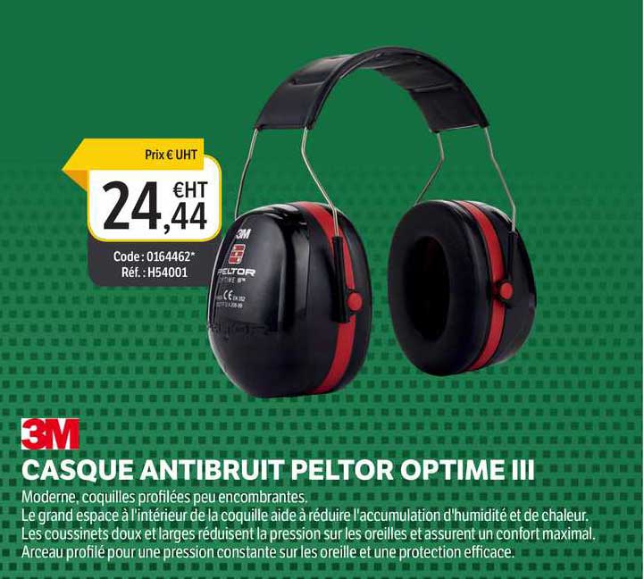 casque antibruit peltor optime III 3m