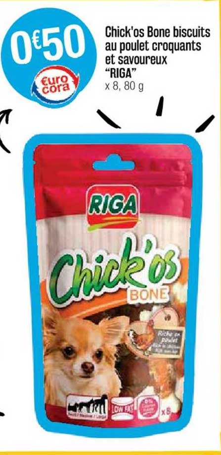 chick'os bone biscuits au poulet croquants et savoureux "riga"