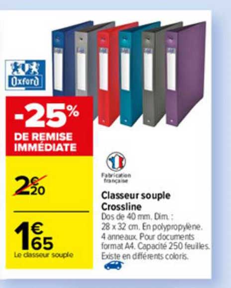 Classeur Souple Crossline Oxford