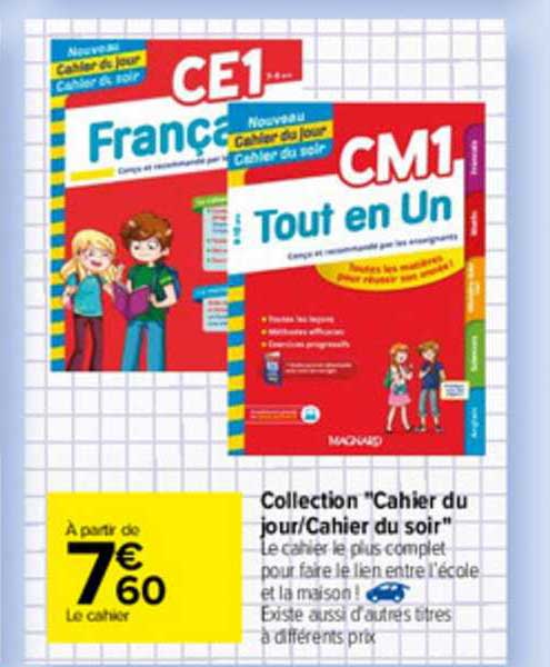 collection "cahier du jour-cahier du soir"