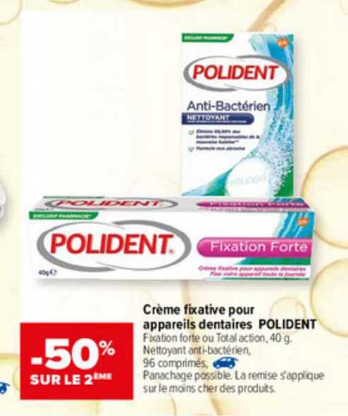 crème fixative pour appareils dentaires polident