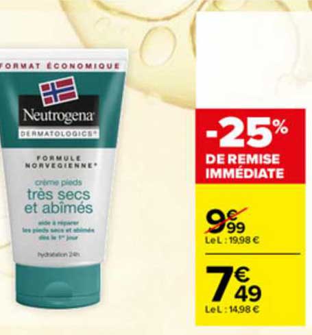 crème pieds très secs et abîmés neutrogena