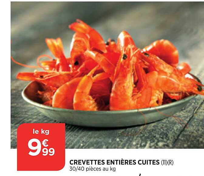 Crevettes Entières Cuites