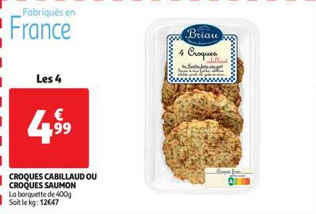 croques cabillaud ou croques saumon