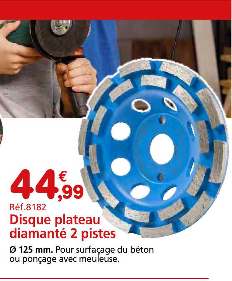 disque plateau diamanté 2 pistes
