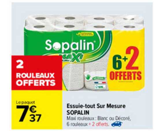 essuie-tout sur mesure sopalin