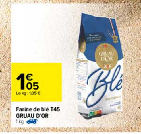 Farine De Blé T45 Gruau D'or