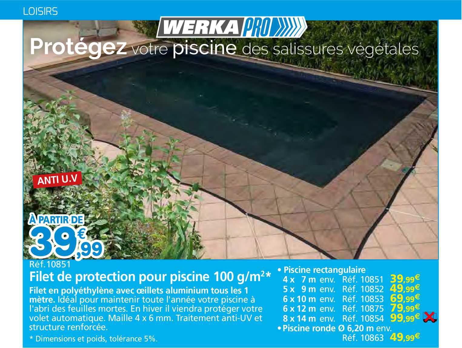 Filet De Protection Pour Piscine 100 G-m²