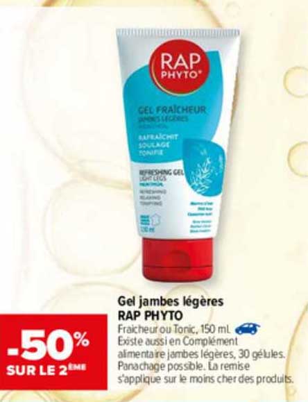gel jambes légères rap phyto