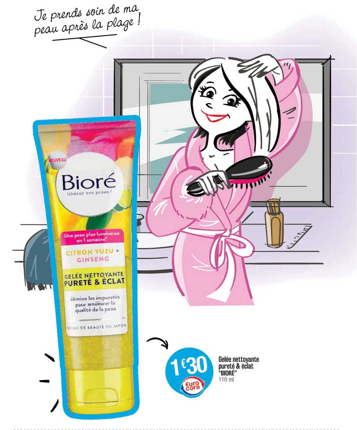 Gelée Nettoyante Pureté & éclat "bioré"