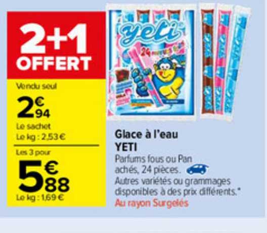 glace à l'eau yeti