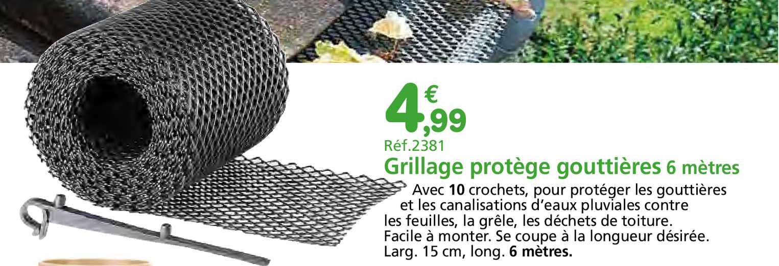 grillage protège gouttières 6 mètres