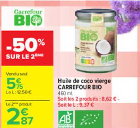 Huile De Coco Vierge Carrefour Bio