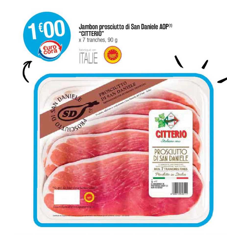 jambon prosciutto di san daniele aop "citterio"