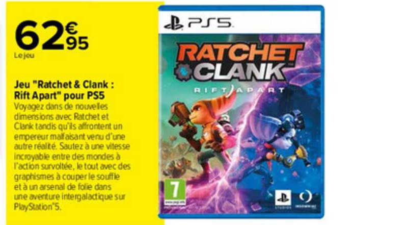 jeu "ratchet & clank : rift apart" pour ps5