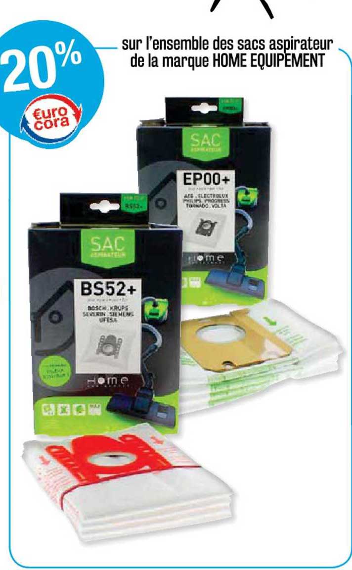 l'ensemble des sacs aspirateur de la marque home équipement