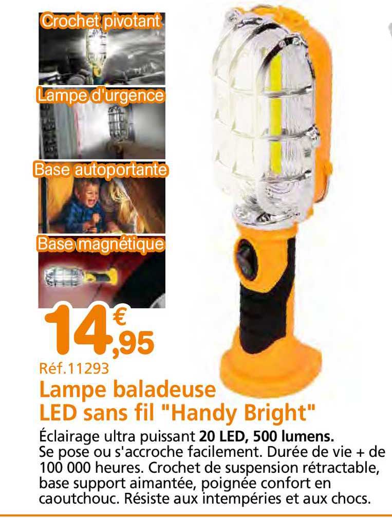 lampe baladeuse led sans fil "handy bright"