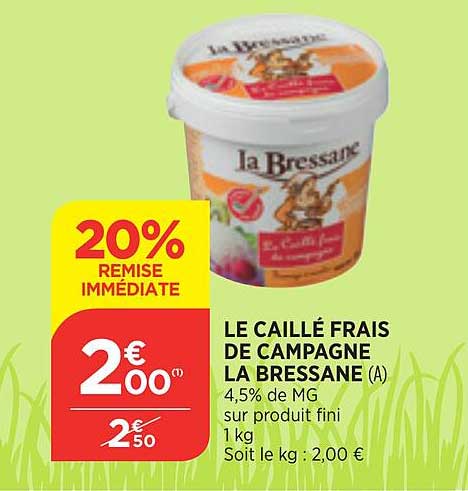 le caillé frais de campagne la bressane