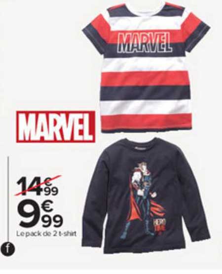 le pack de 2 t-shirt marvel