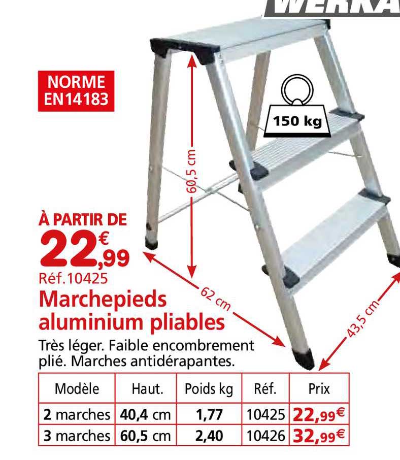 marchepieds aluminium pliables