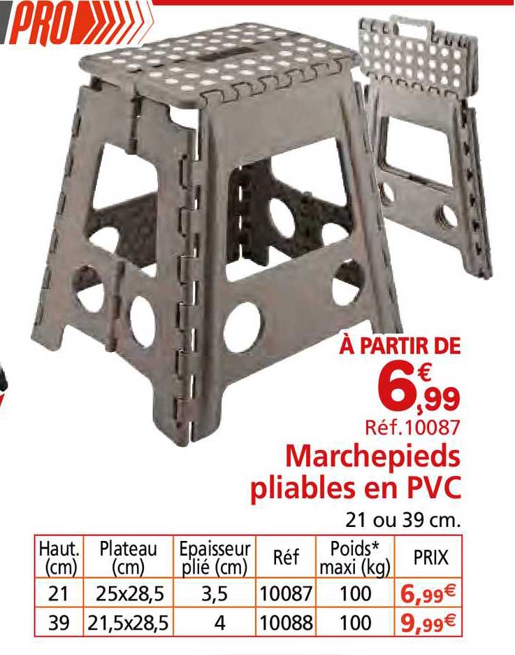 marchepieds pliables en pvc