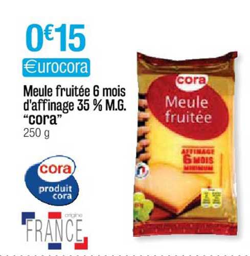 meule fruitée 6 mois d'affinage 35% m.g. "cora"