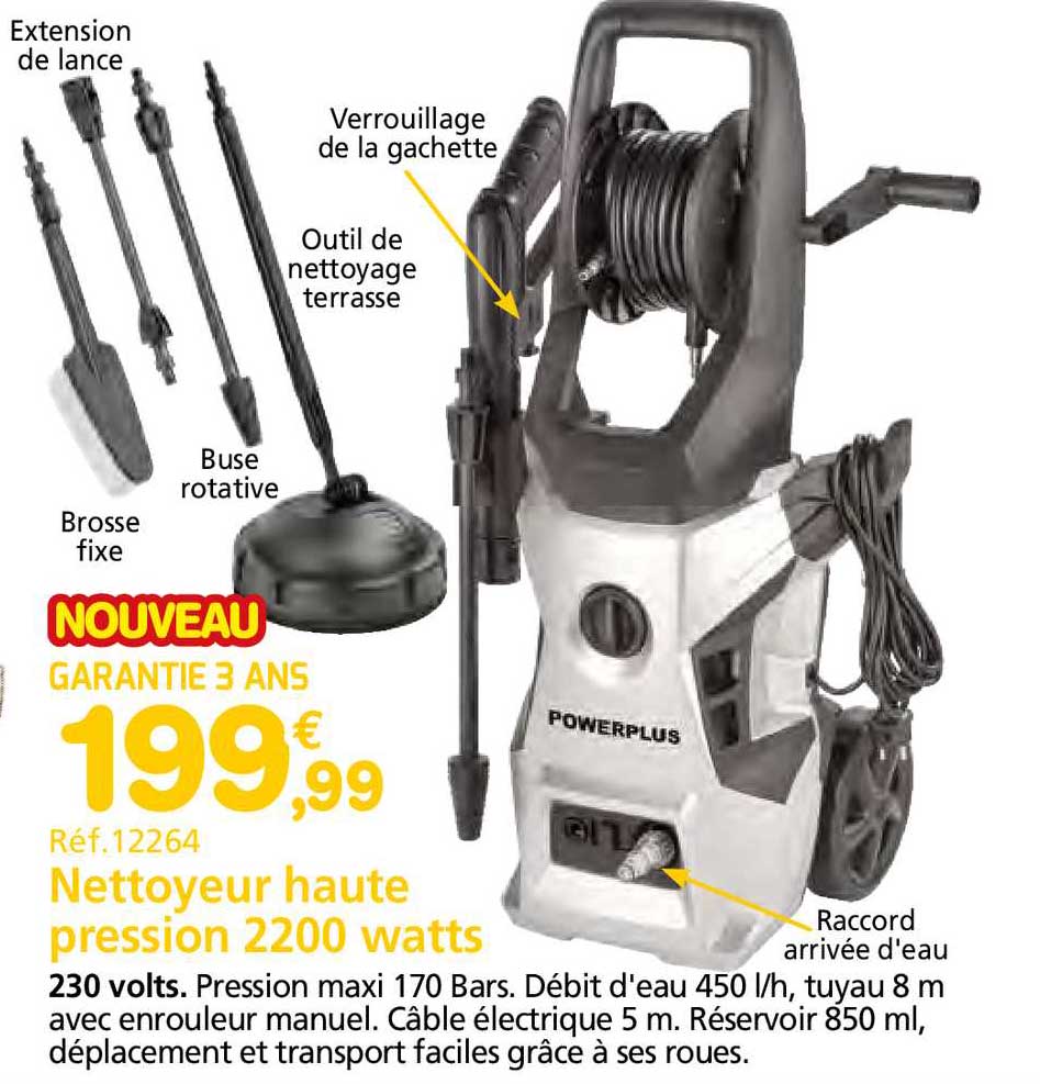 nettoyeur haute pression 2200 watts