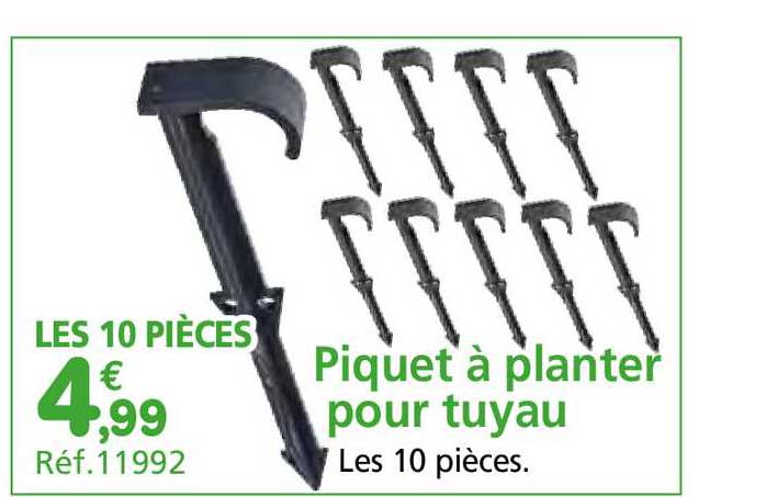 piquet à planter pour tuyau