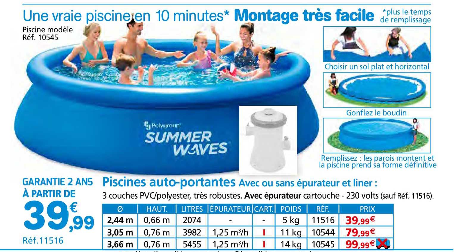 piscines auto-portantes summer waves
