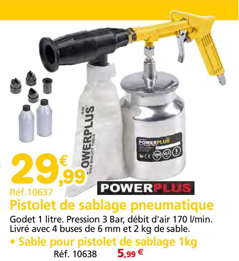 pistolet de sablage pneumatique power plus