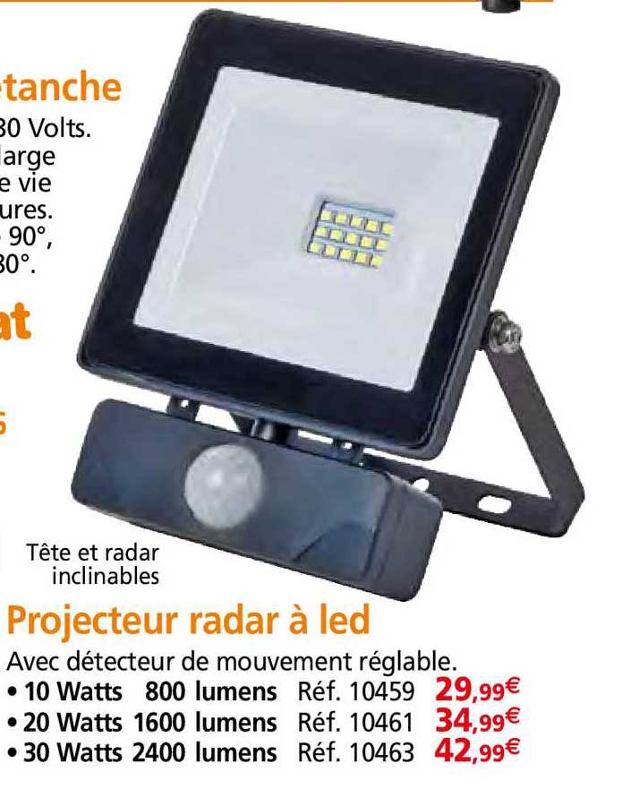 projecteur radar à led