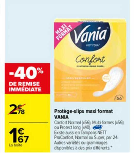 protège-slips maxi format vania