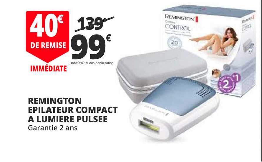 remington épilateur compact à lumière pulsée