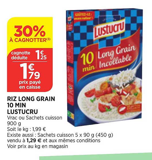 riz long grain 10 min lustucru
